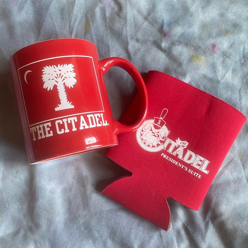 The Citadel military college mug & koozie 🗡